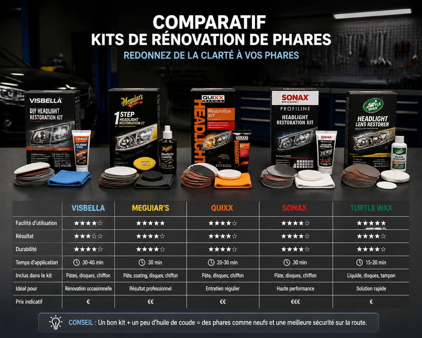 découvrez comment redonner facilement de l’éclat à vos phares avec notre kit de rénovation. guide simple et efficace pour des phares comme neufs en un rien de temps.